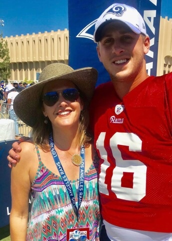 Nancy Goff with her son, Jared Goff.